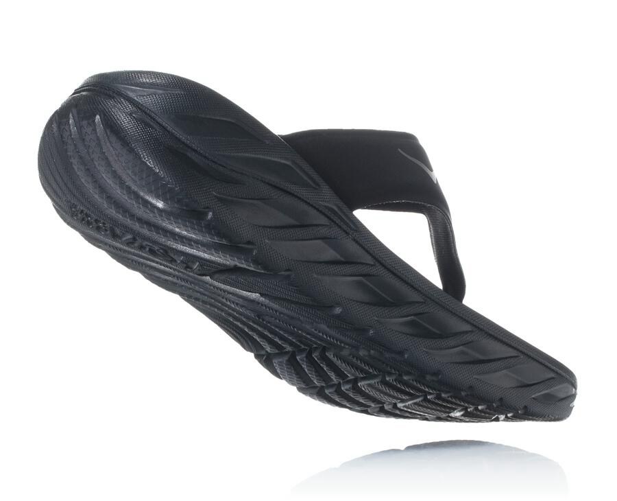 Hoka Australia One One ORA Recovery Flip - Womens Sandals Black - DXBQJ-7631